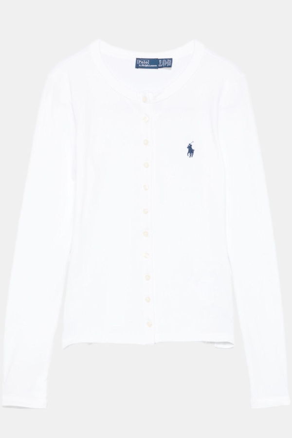 Polo Ralph Lauren Long Sleeve Cardigan - White