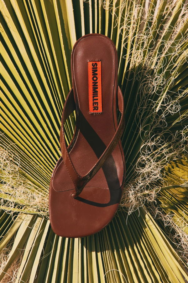 Simon Miller Beep Thong Sandals - Chocolate