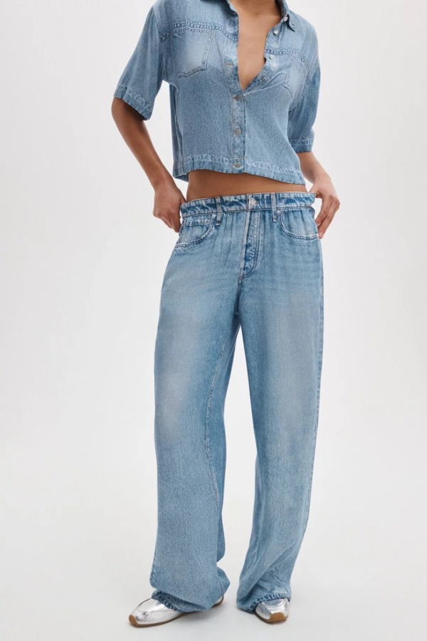 Rag & Bone Miramar Slink Wide Leg Pull On Pants - Murray