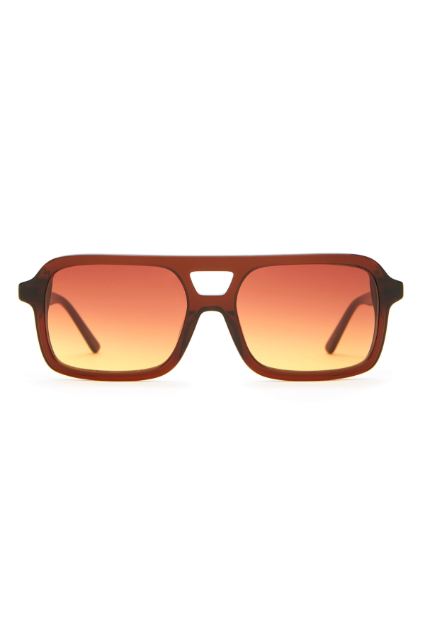 Crap Eyewear The Spaced Ranger Sunglasses - Crystal Cola Frame & Rosewood Sunset Lens