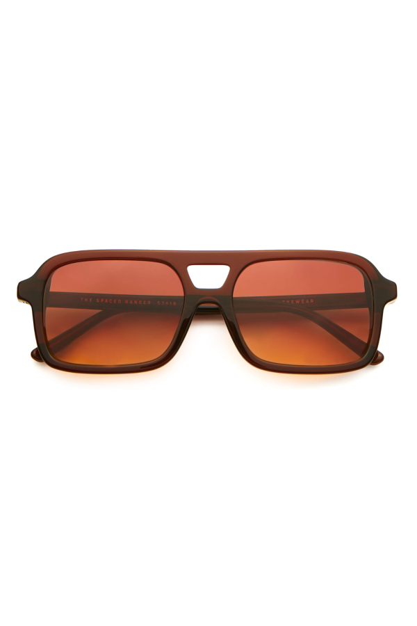 Crap Eyewear The Spaced Ranger Sunglasses - Crystal Cola Frame & Rosewood Sunset Lens