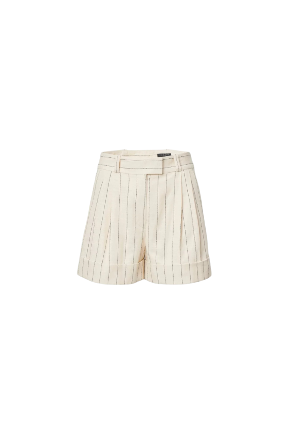 Rag & Bone Neila Stripe Shorts - White Stripe