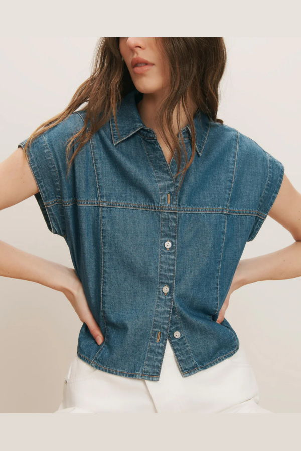 Veronica Beard Nestor Top - Pool Party