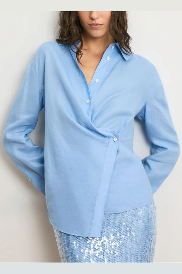 Veronica Beard Perezzi Shirt - Blue Jay
