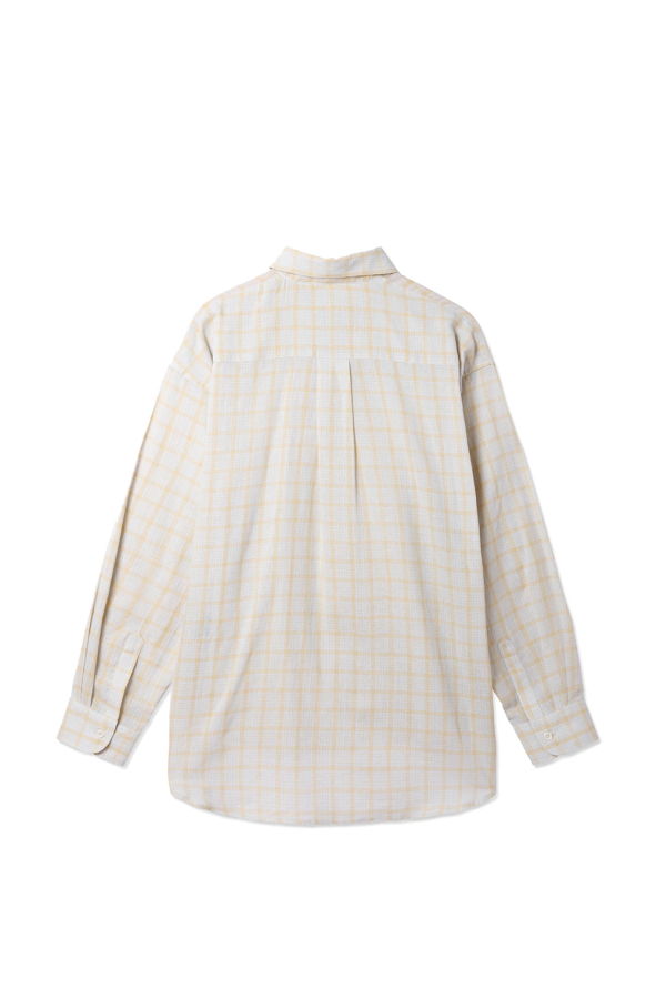 Sage Nation Chisholm Oversized Long Sleeve Shirt - Blue/Yellow Check
