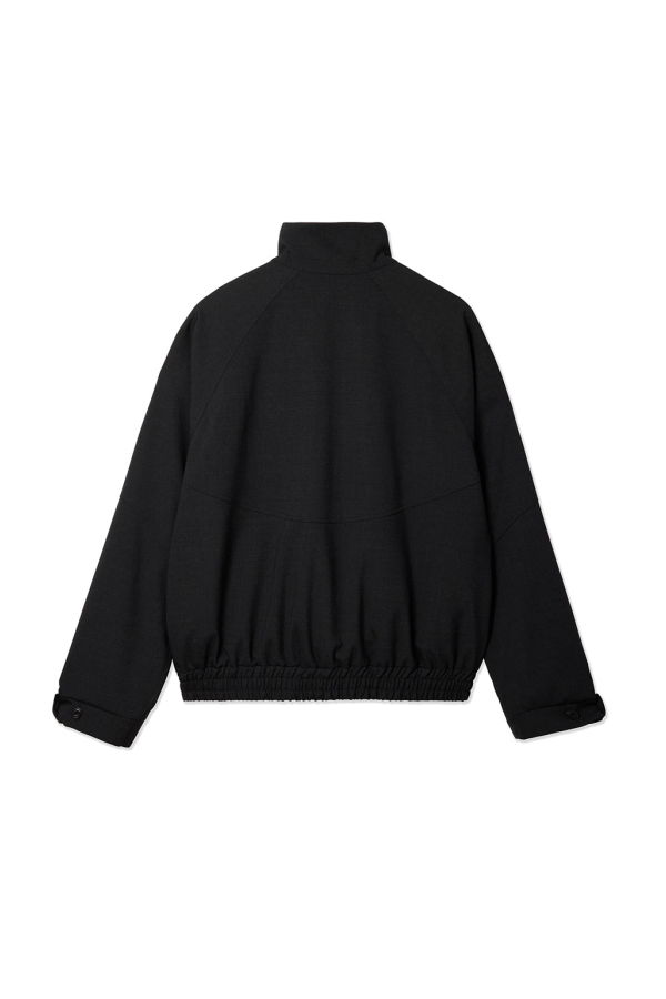 Sage Nation Tropical Wool Cropped Ji Jacket - Charcoal