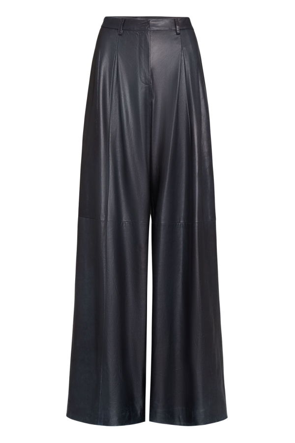 TWP Leather Avery Pants - Dark Midnight