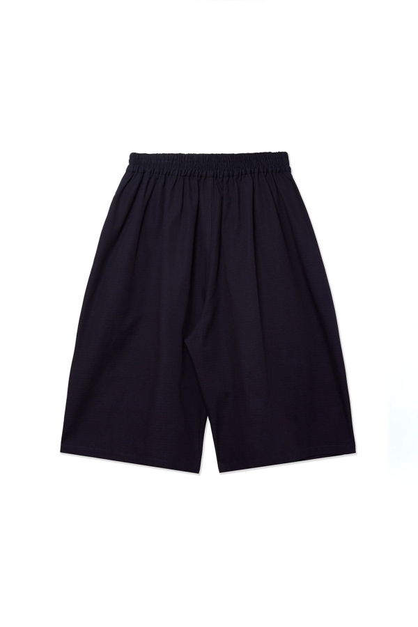 Sage Nation Indigo Cotton Ripstop Oversized Long Factor Shorts