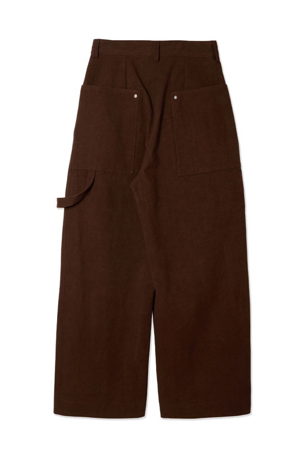 Sage Nation Cotton Canvas Painter Trousers - Mocha Brown