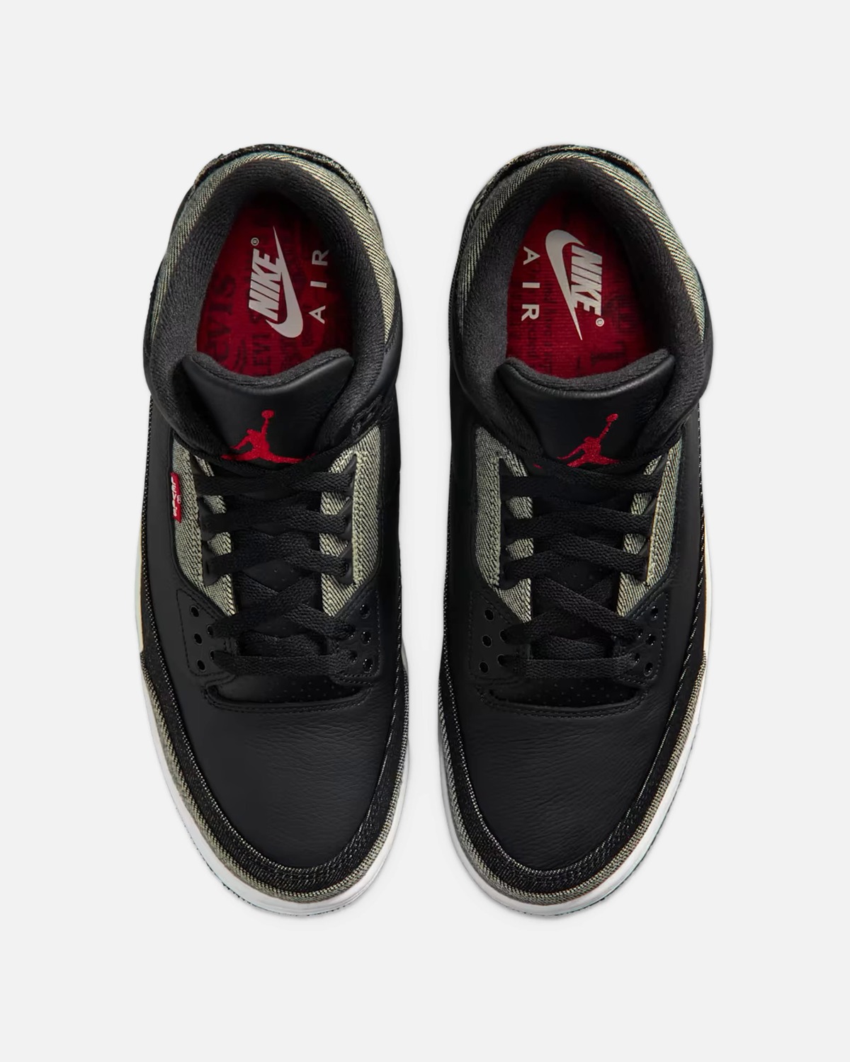 jordan Air Jordan 3 x Levi's 'Black' Sneakers - Image 3 of 5