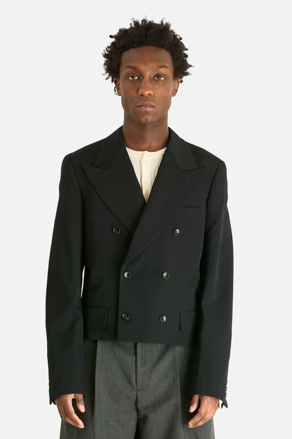 Comme des Garçons Double Breasted Cropped Jacket