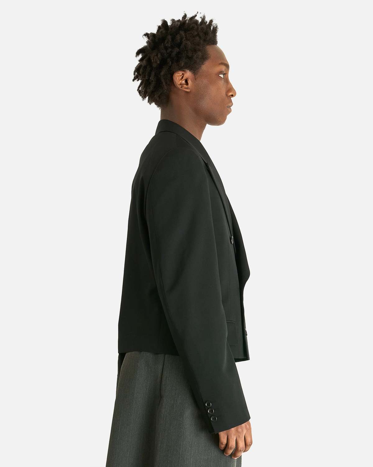 Comme des Garçons Double Breasted Cropped Jacket - Image 2 of 5