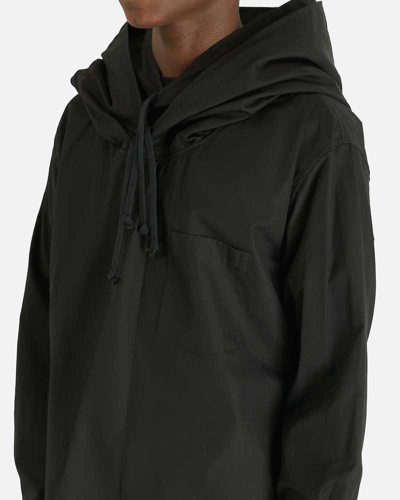 Comme des Garons Hooded Poplin Shirt - Black