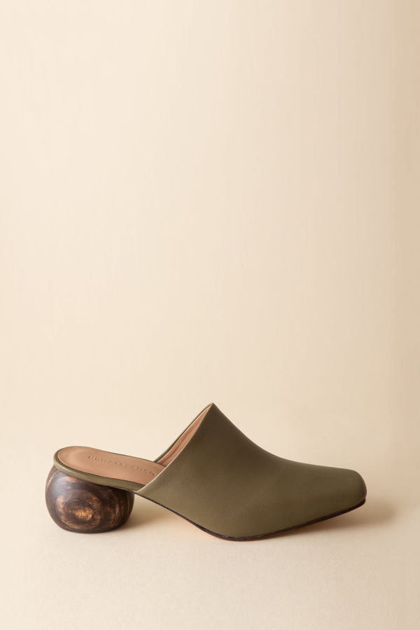 Huma Blanco Mina Heeled Mule - Olive