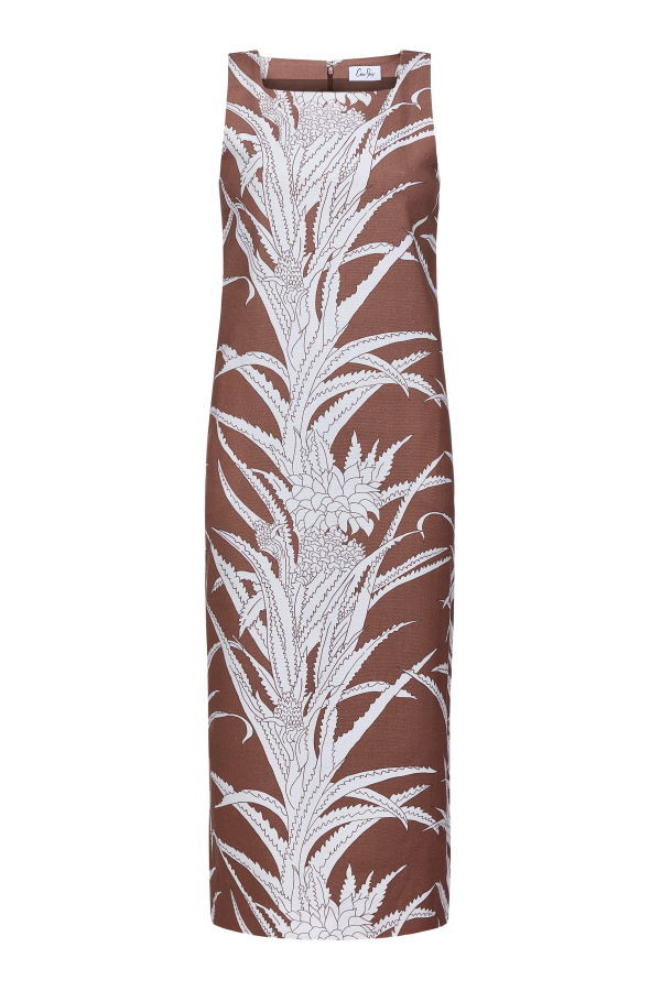 Coco Shop Classic Shift Dress - Brown Pineapple