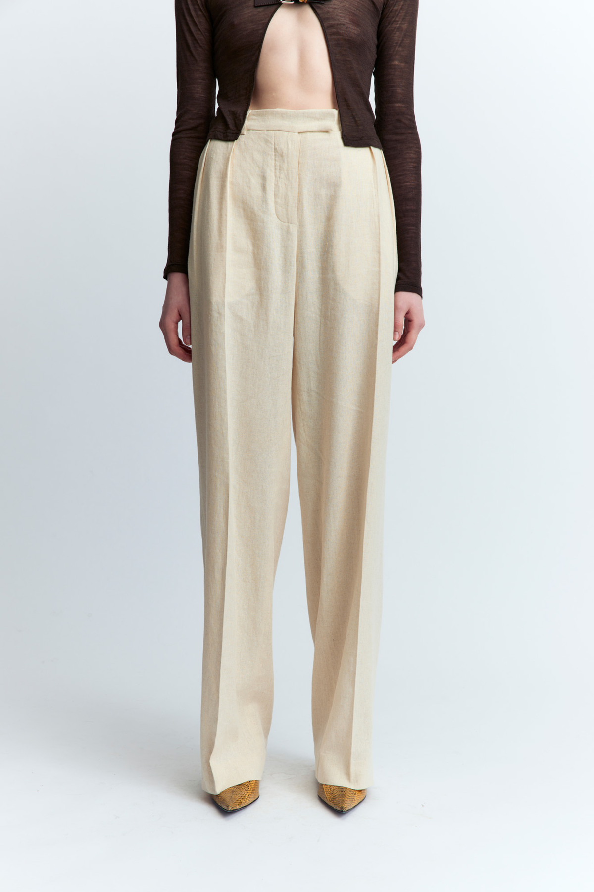 16Arlington Alix Trousers - Beige - Image 1 of 5