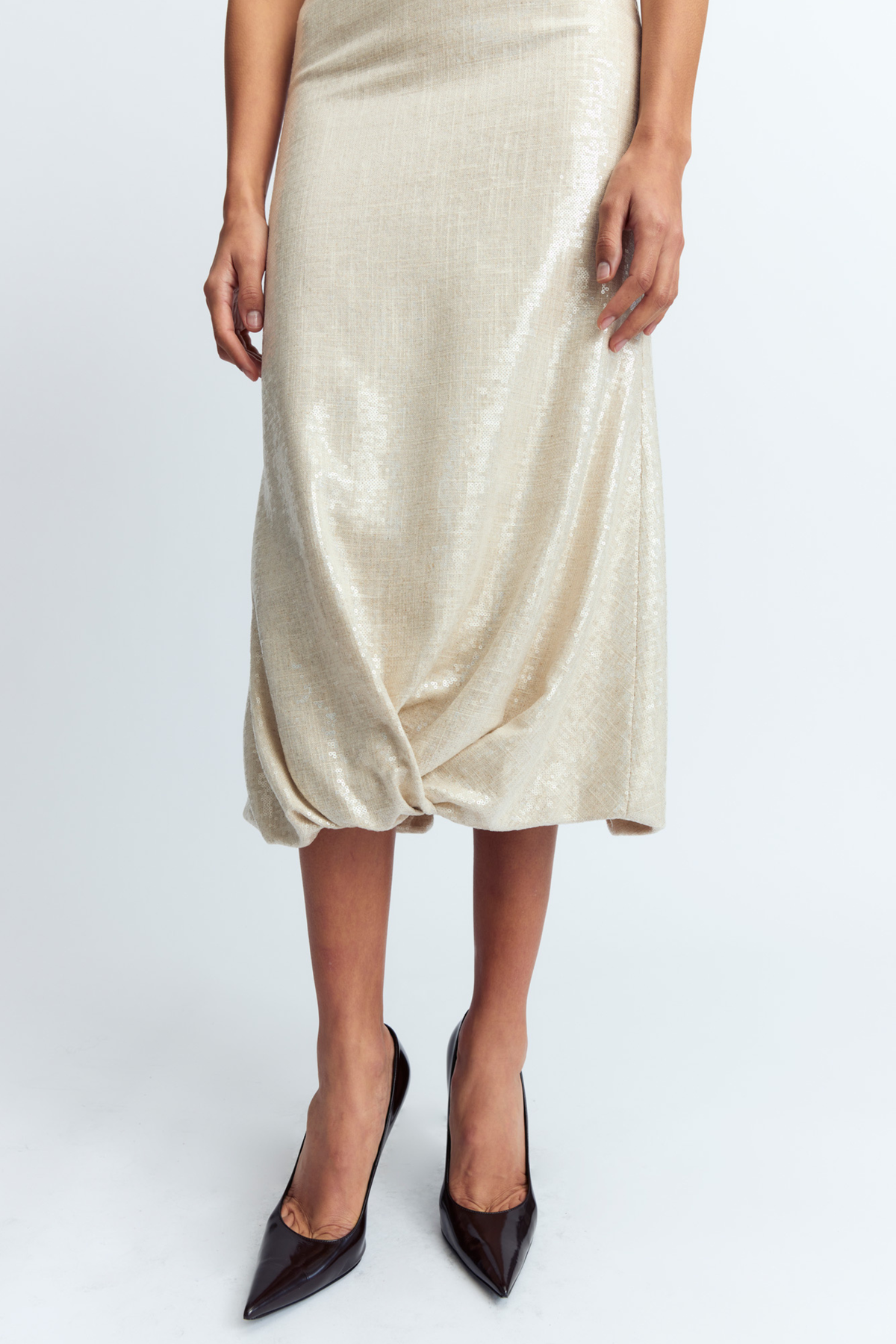 16Arlington Sidd Midi Dress - Nude - Image 2 of 6