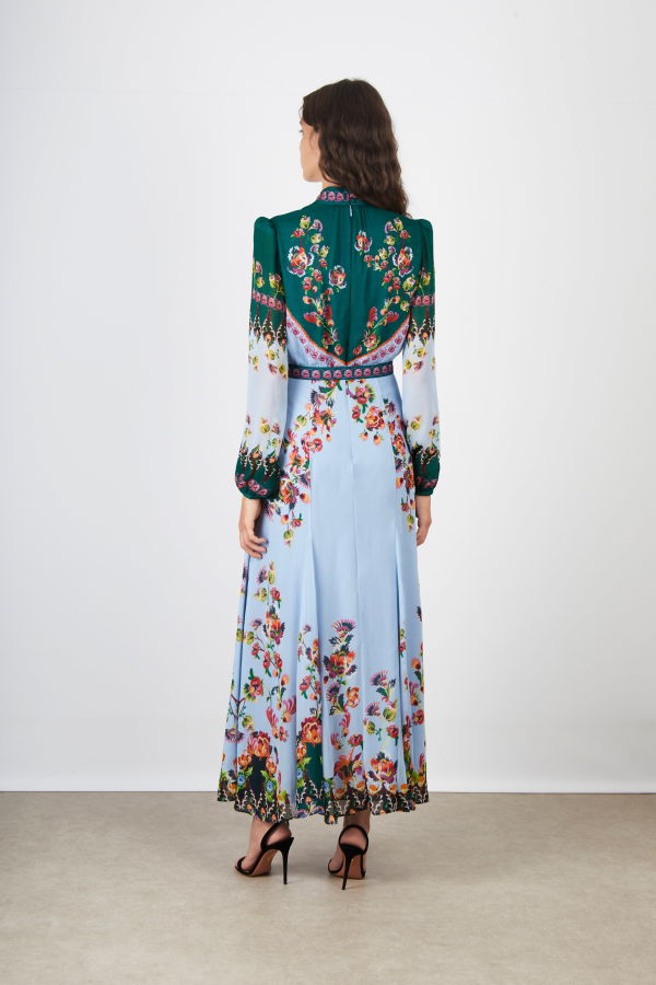 Saloni Jacqui-B Dress - Saffier Trellis