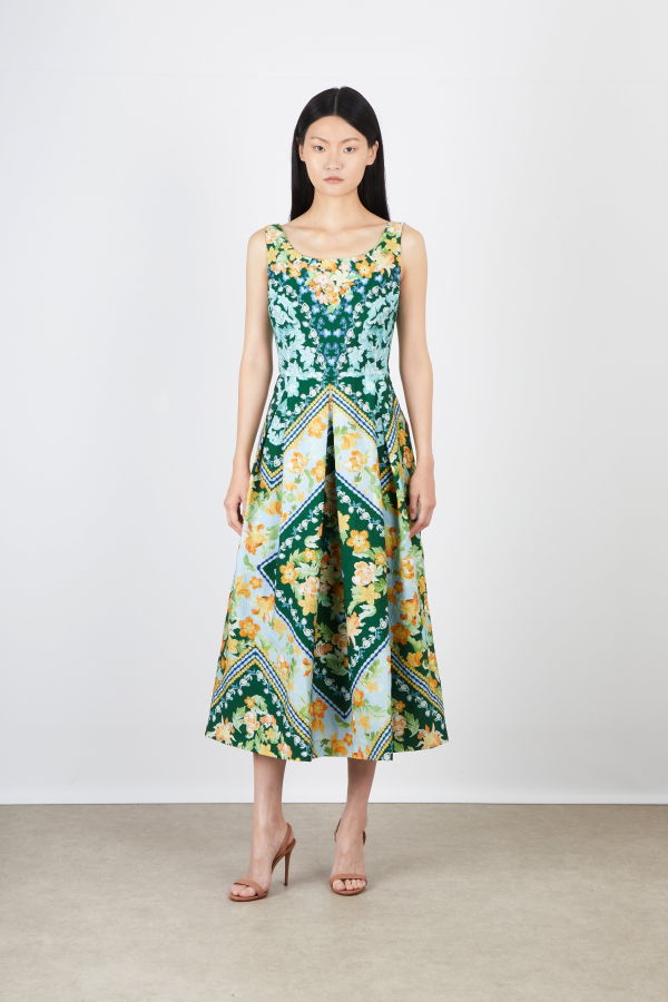 Saloni Martine Dress - Bellis Wreath