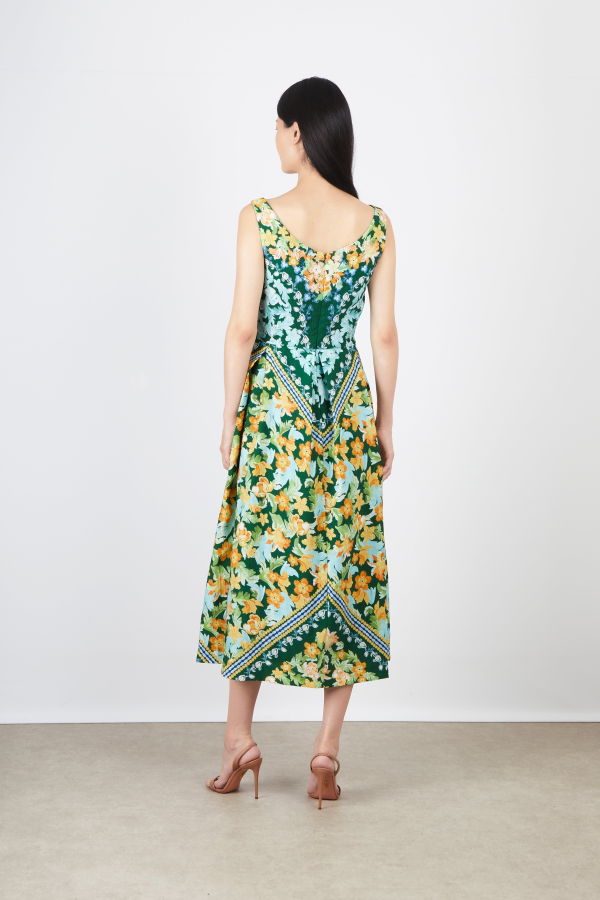 Saloni Martine Dress - Bellis Wreath