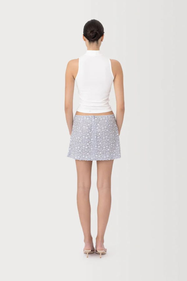 Veronica Beard Sau Lee Tilly Skirt - Silver Grey