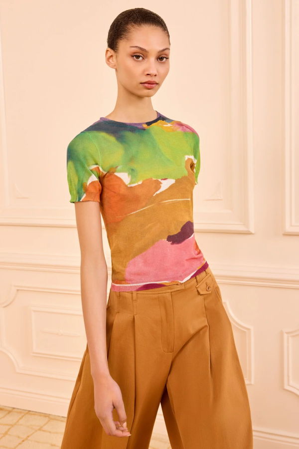 Ulla Johnson Sana SS Knit Top - Nature Abhors A Vacuum