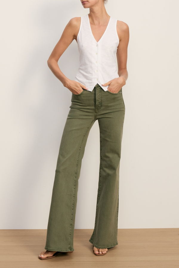 Veronica Beard Joplin Flare Jeans - Army