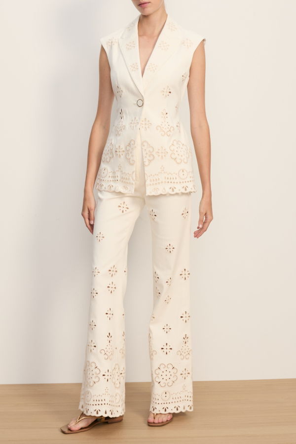 Veronica Beard Komi Pant - Dove White