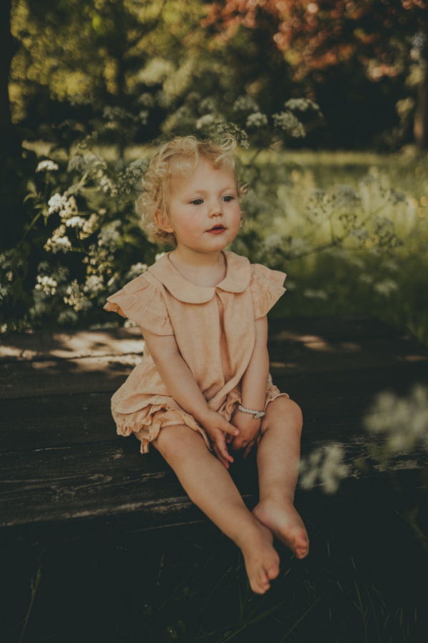 KIDS Donsje Mimi Linen Blouse - Rose Latte