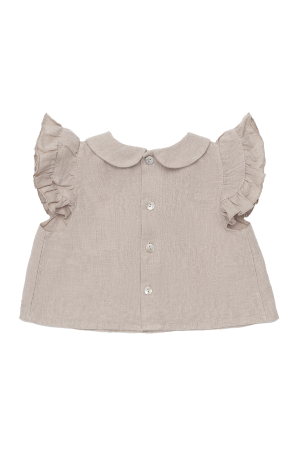 KIDS Donsje Mimi Linen Blouse - Soft Taupe