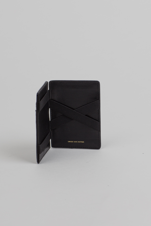Dries Van Noten Leather Cardholder - Black | Garmentory
