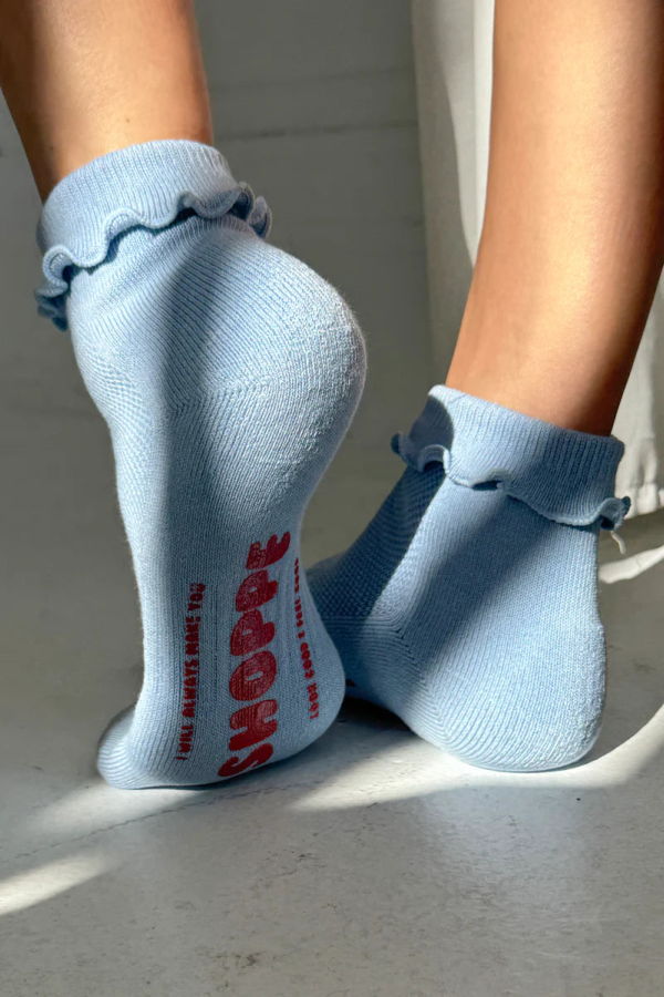 Le Bon Shoppe Ruffled Hugger Crew Socks