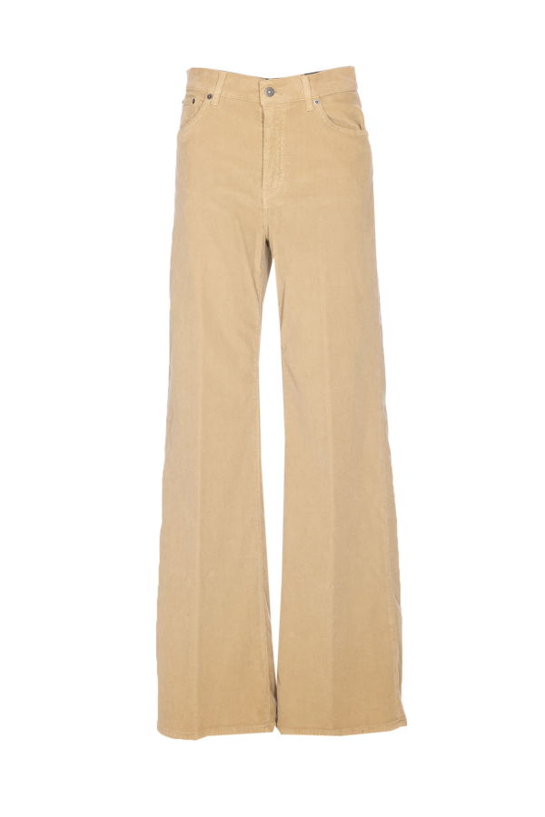 Dondup Amber Wide Leg Jeans - Beige