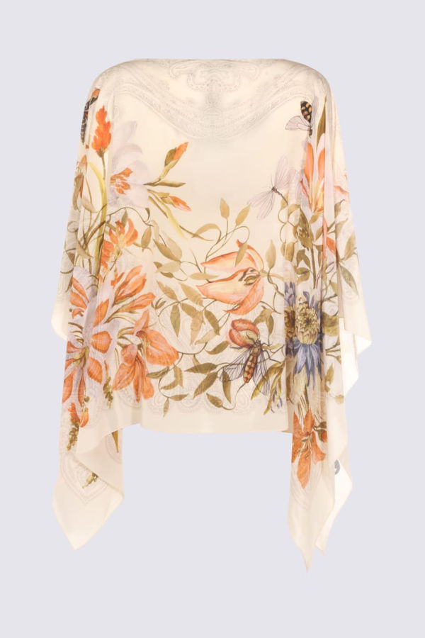 Etro Silk Tank Top - Beige/Multi