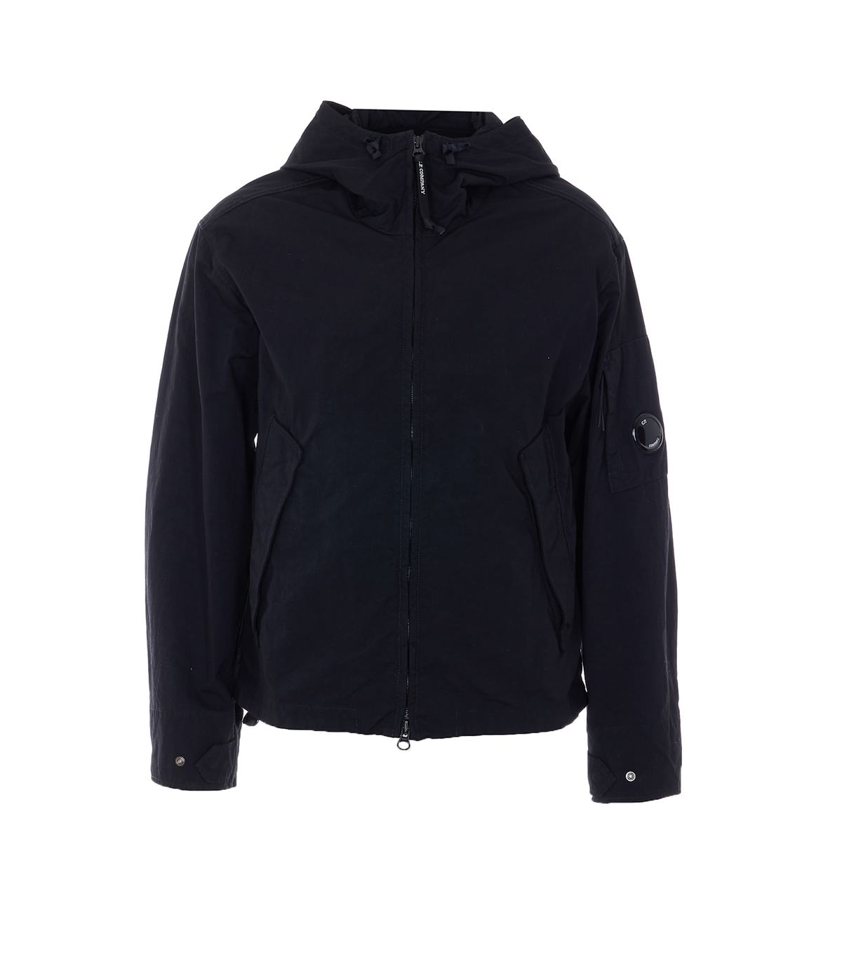 C.P. Company Twill Hooded Jacket - Black - Image 1 of 4