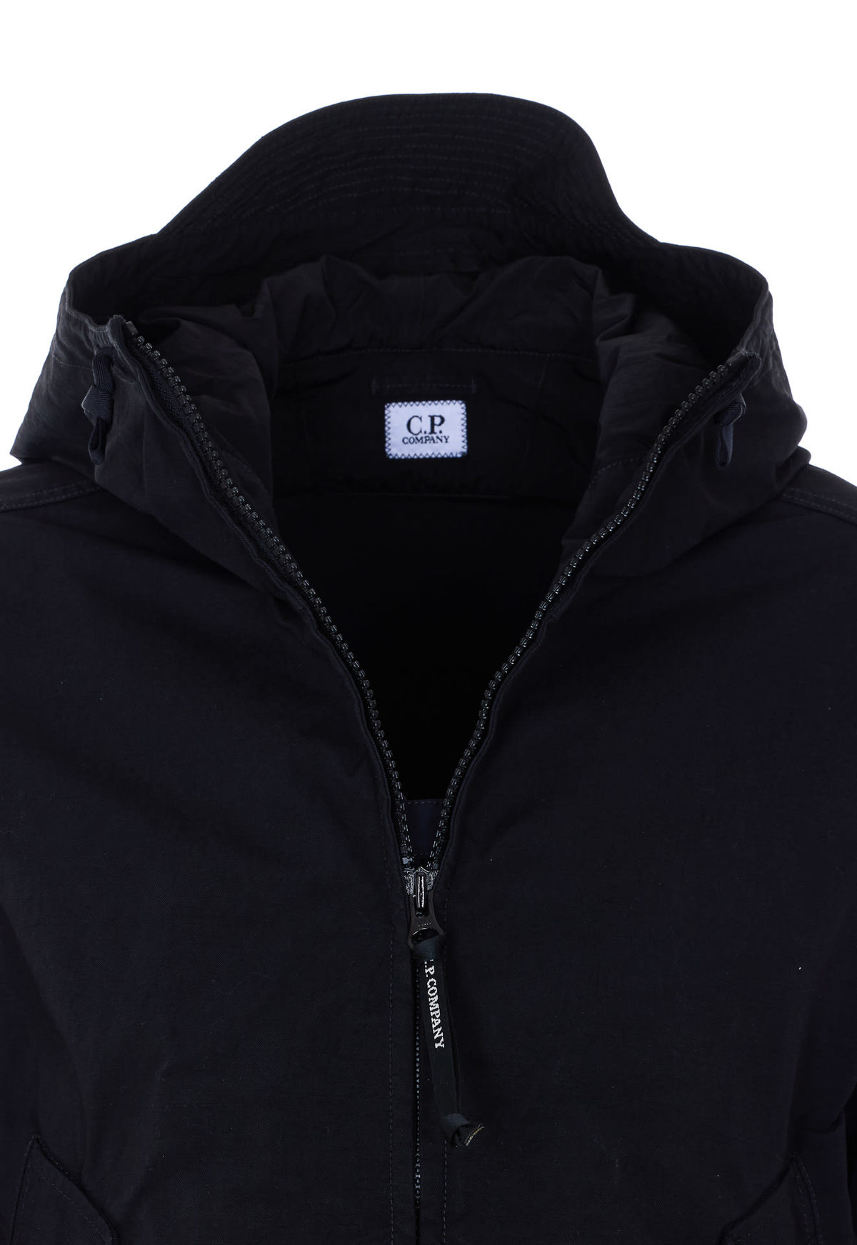 C.P. Company Twill Hooded Jacket - Black - Image 4 of 4