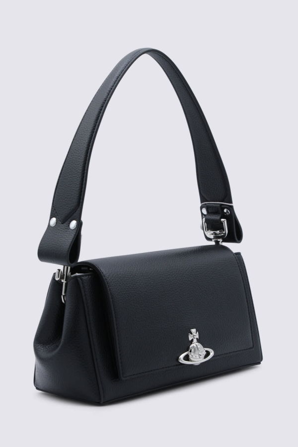 Vivienne Westwood Hazel Grain Medium Shoulder Bag - Black