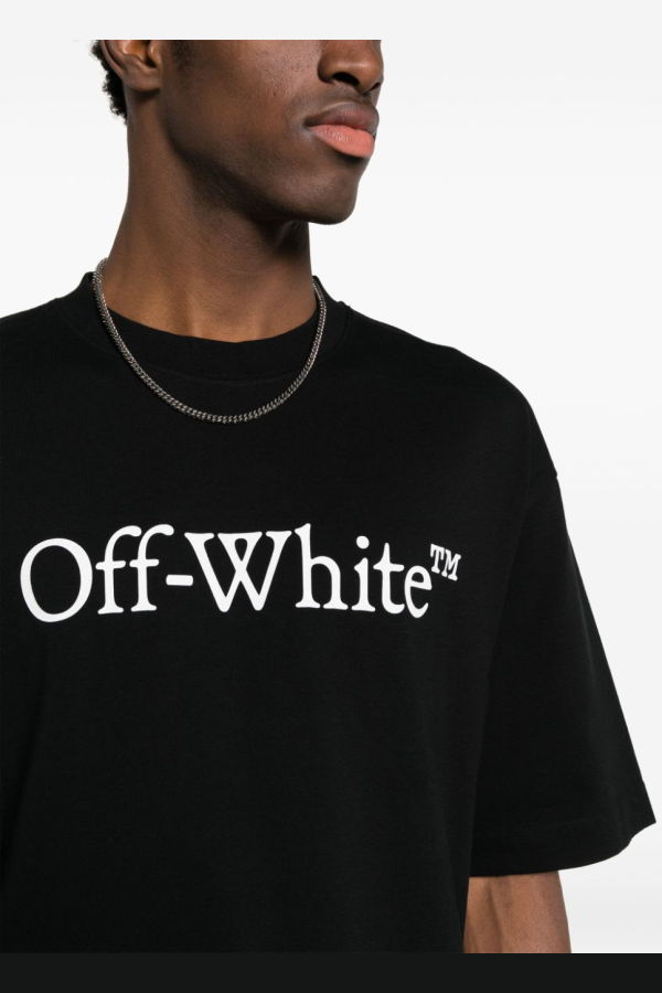 Off-White Big Bookish Cotton T-Shirt - Black
