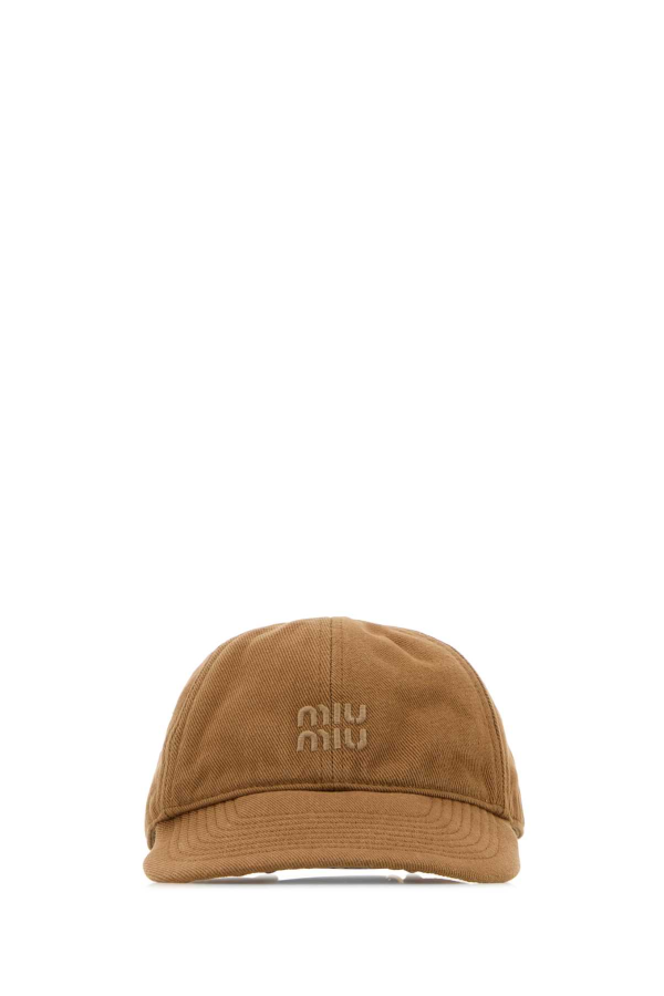MIU MIU Camel Cotton Baseball Cap - SUGHERO
