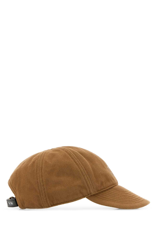 MIU MIU Camel Cotton Baseball Cap - SUGHERO