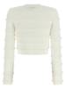 Self-Portrait Pointelle Diamante Cardigan - White - Thumbnail 2