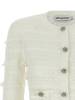 Self-Portrait Pointelle Diamante Cardigan - White - Thumbnail 3