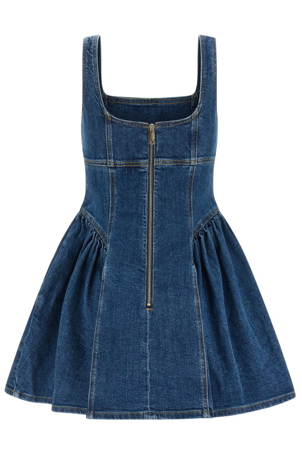 Self-Portrait Denim Mini Dress - Blue