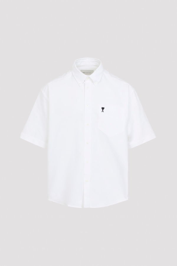 Ami Alexandre Mattiussi Boxy Short Sleeve Shirt - Blanc Naturel
