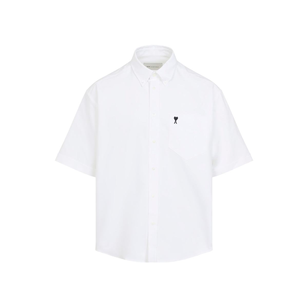 Ami Alexandre Mattiussi Boxy Short Sleeve Shirt - Blanc Naturel - Image 2 of 5