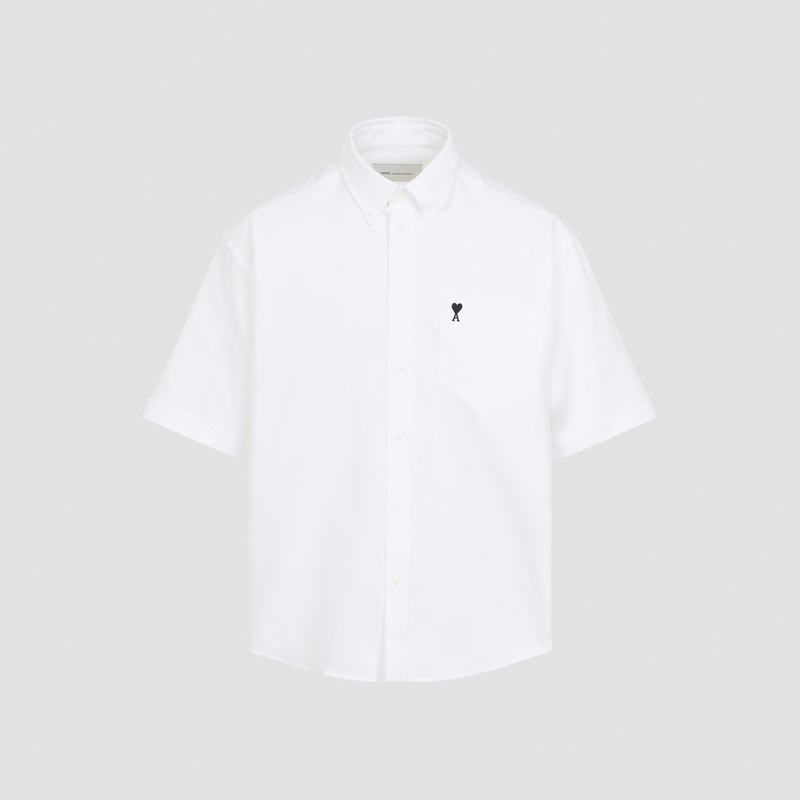 Ami Alexandre Mattiussi Boxy Short Sleeve Shirt - Blanc Naturel