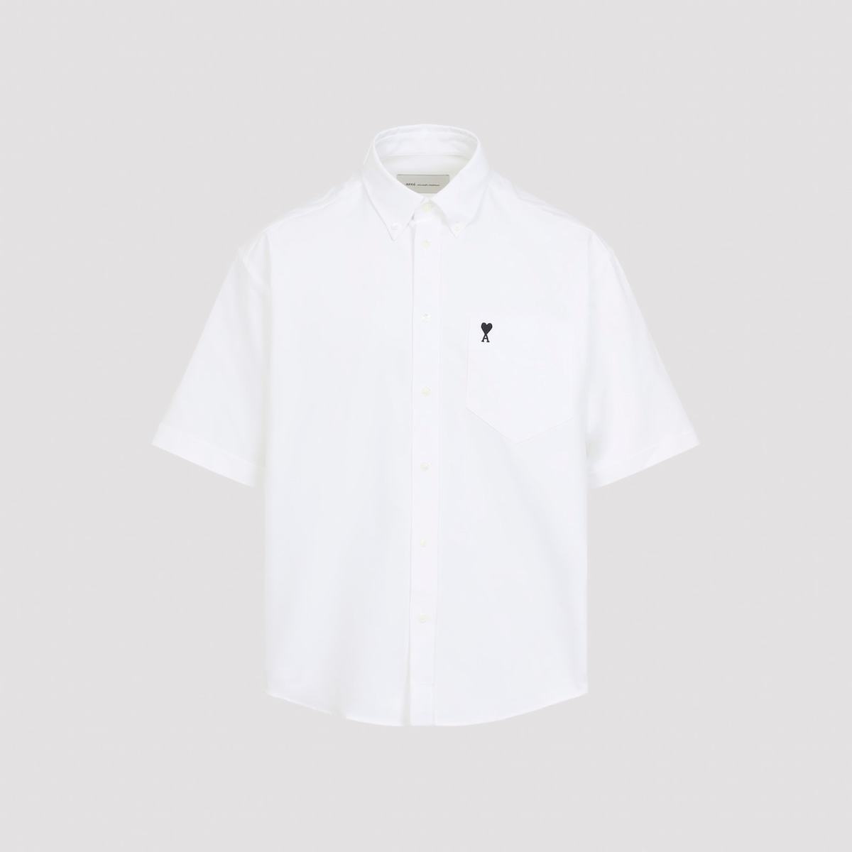 Ami Alexandre Mattiussi Boxy Short Sleeve Shirt - Blanc Naturel - Image 3 of 5