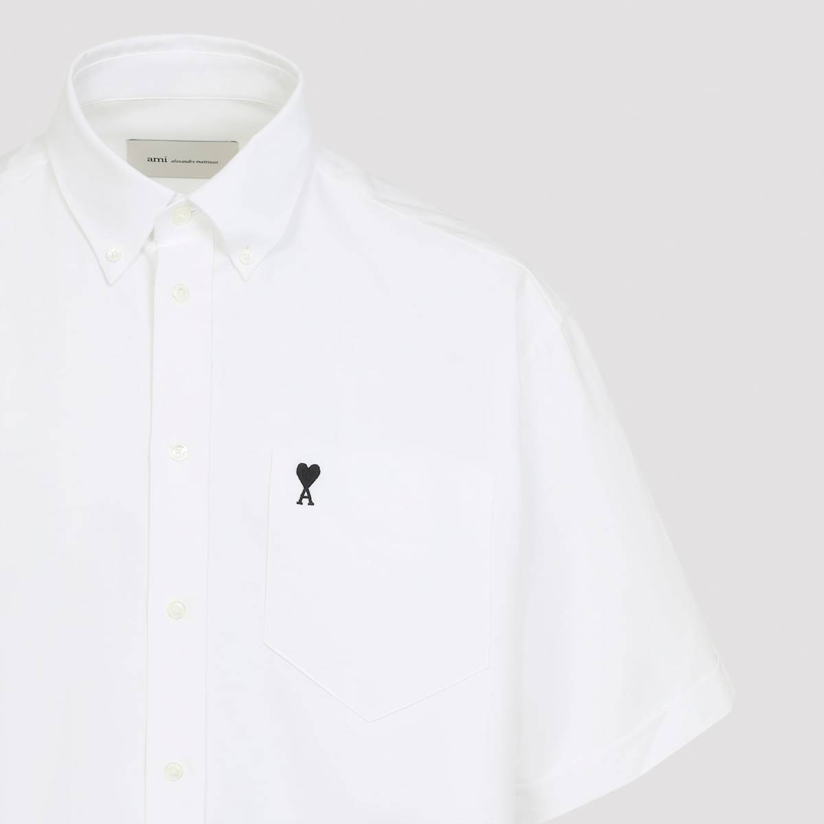Ami Alexandre Mattiussi Boxy Short Sleeve Shirt - Blanc Naturel - Image 5 of 5