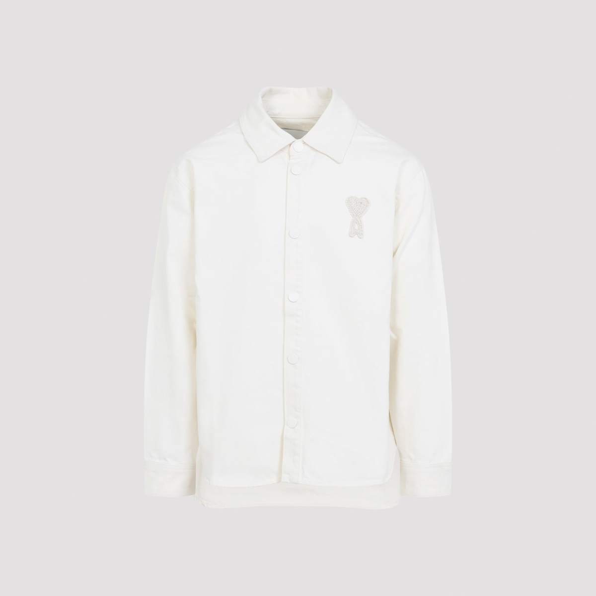 Ami Alexandre Mattiussi De Coeur Overshirt - Blanc Creme - Image 1 of 5