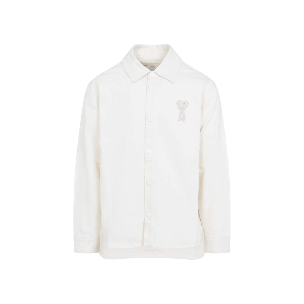 Ami Alexandre Mattiussi De Coeur Overshirt - Blanc Creme - Image 2 of 5